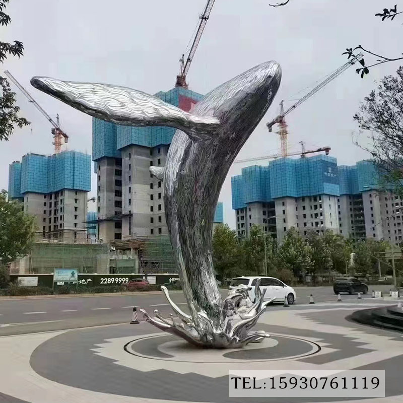 不銹鋼動物海豚雕塑定制廠家