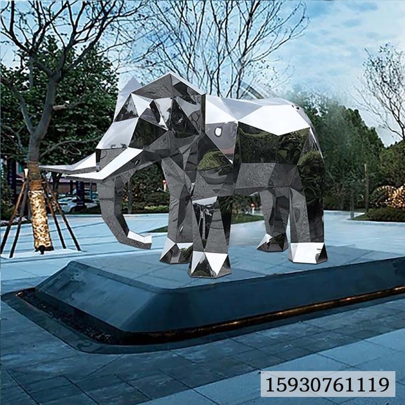 不銹鋼大象動物雕塑定制廠家