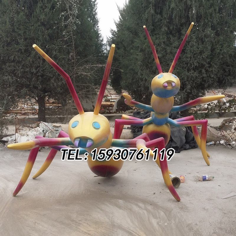 仿真不銹鋼雕塑彩色螞蟻雕塑廣場公園園林景觀裝飾擺件