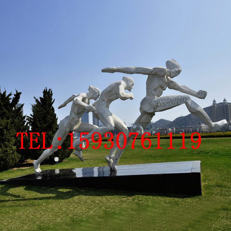 奧運體育運動雕塑足球比賽人物雕像校園不銹鋼體育運動雕塑園林廣場景觀