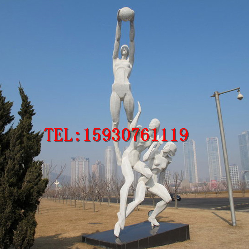 體育運動籃球比賽雕塑不銹鋼人物雕像校園體育廣場園林雕塑